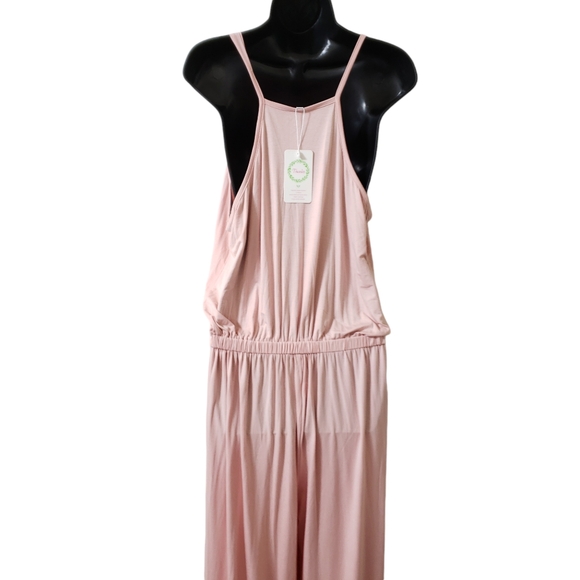 Froemds Womens Pink Spaghetti Strap Jumpsuit X-Large - Picture 7 of 15